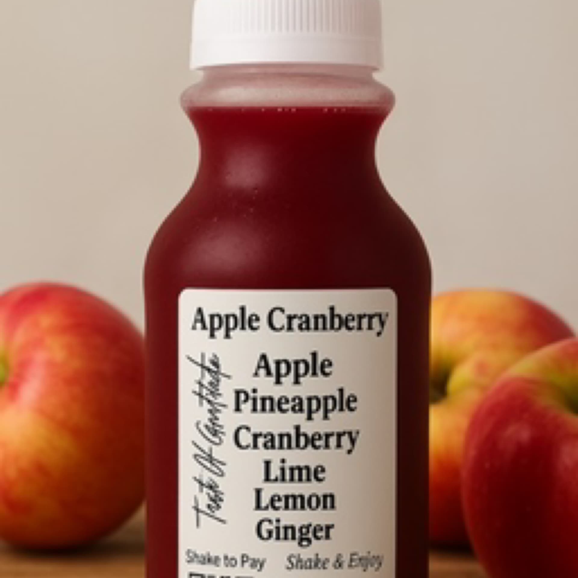 Apple Cranberry with sea moss, pineapple, and ginger for Hydration and Digestive Health