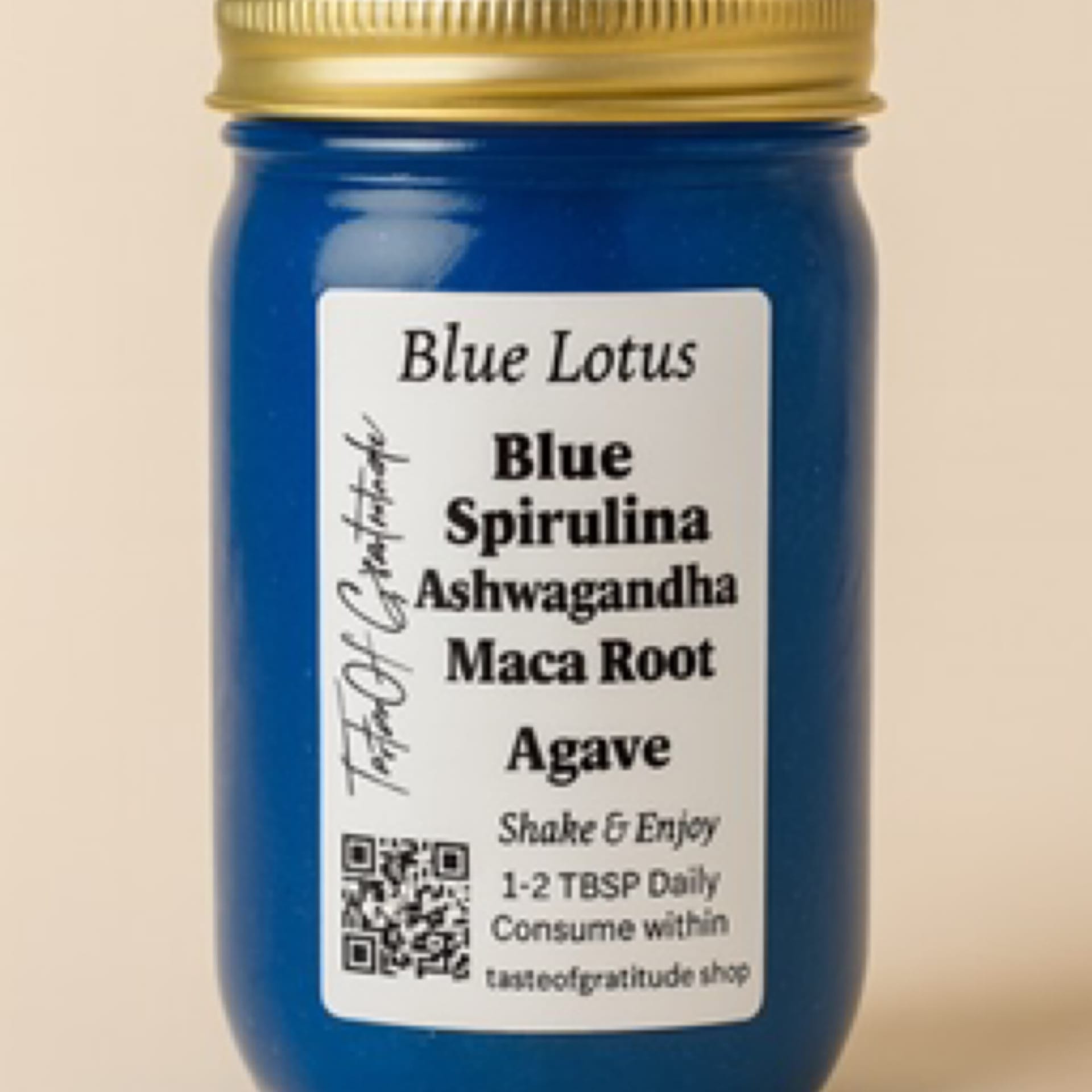 Blue Lotus with ginger, agave, and blue lotus for Natural Energy and Calm & Focus