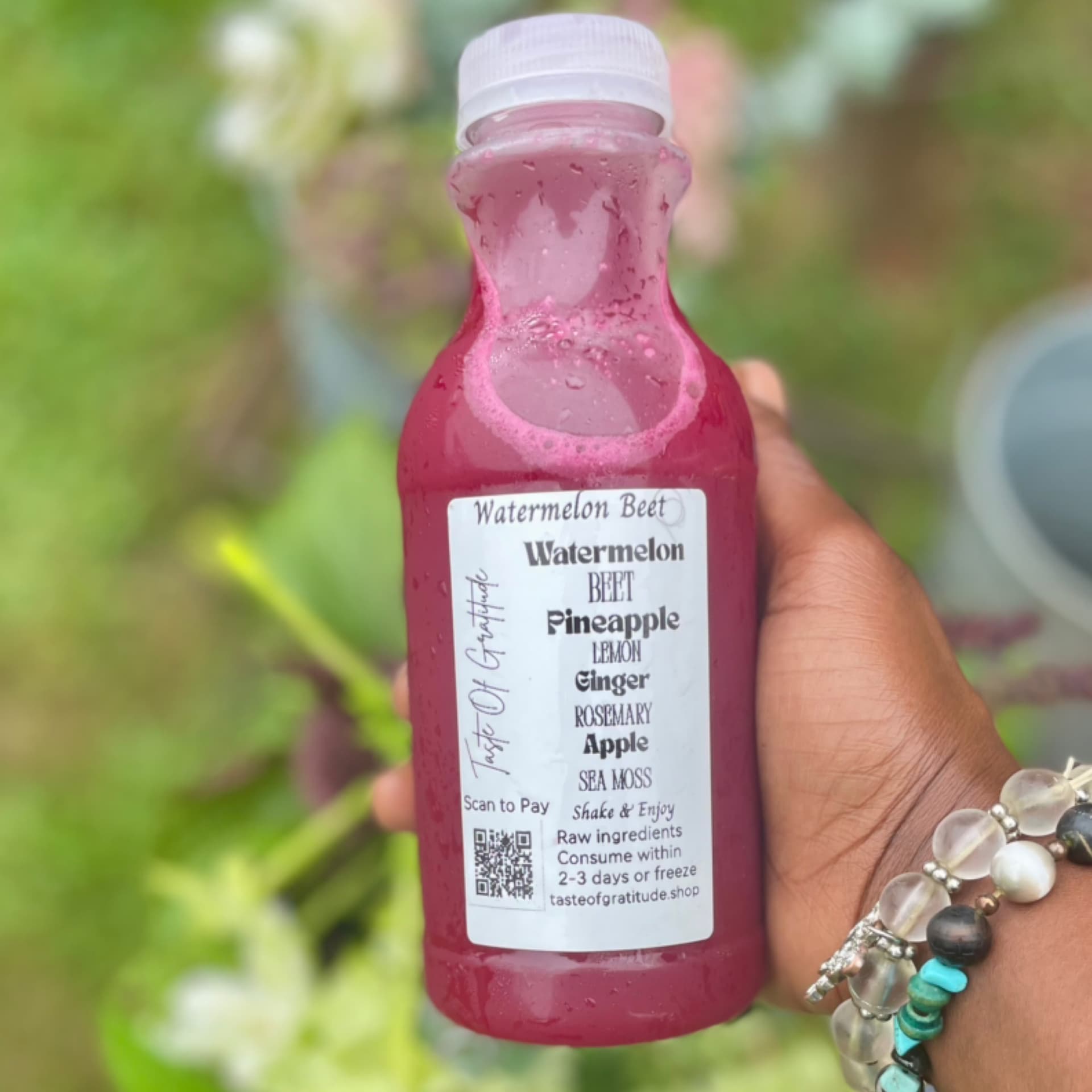 Rooted in Gratitude with sea moss, pineapple, and ginger for Digestive Health and Hydration